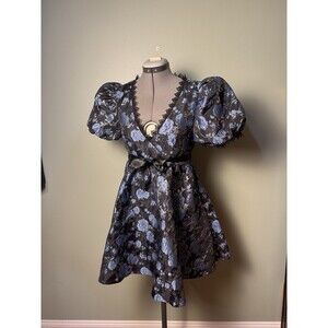Dolls Kill Fanged Faerie Widow Floral Brocade Babydoll Dress Discontinued Size M
